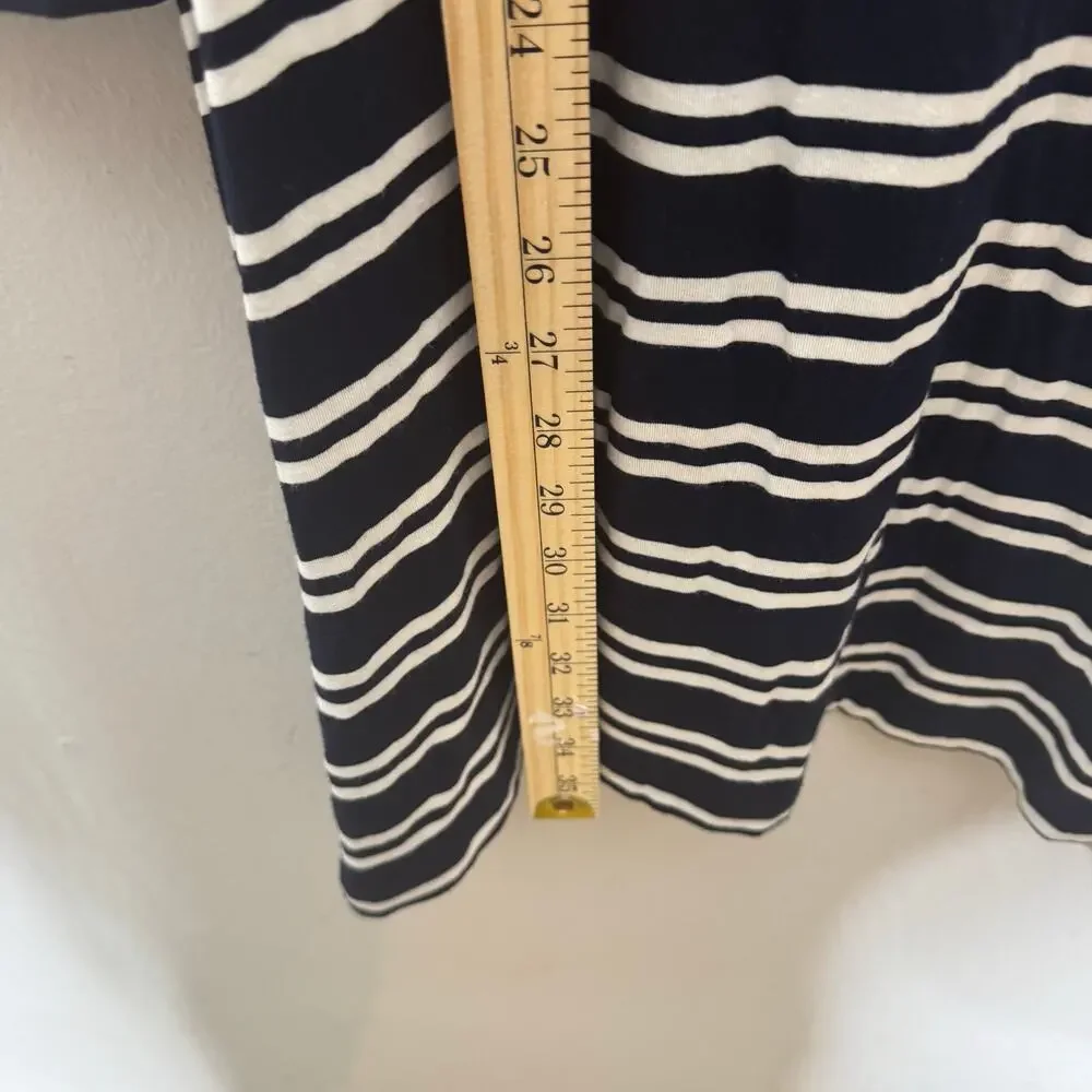 Maeve Anthropologie Striped Turtleneck Swing Dress Women’s SP‎ Blue Long Sleeve